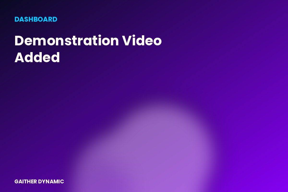 Demonstration Video Added
