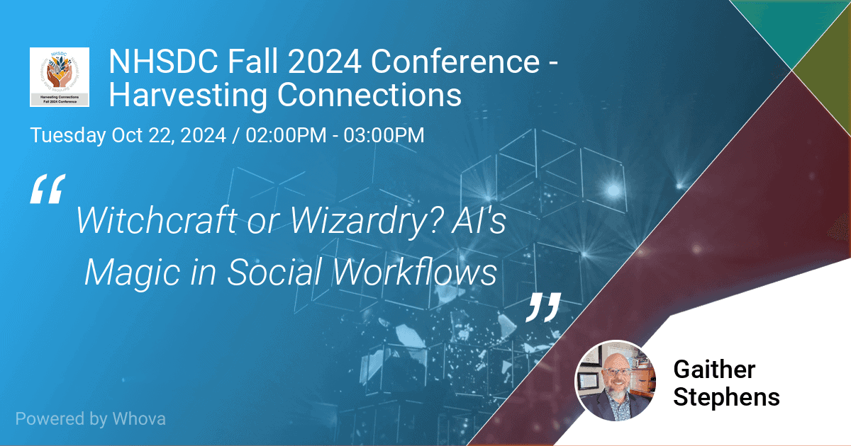 Join Gaither Stephens at NHSDC Fall 2024: Exploring AI’s Role in Social Work
