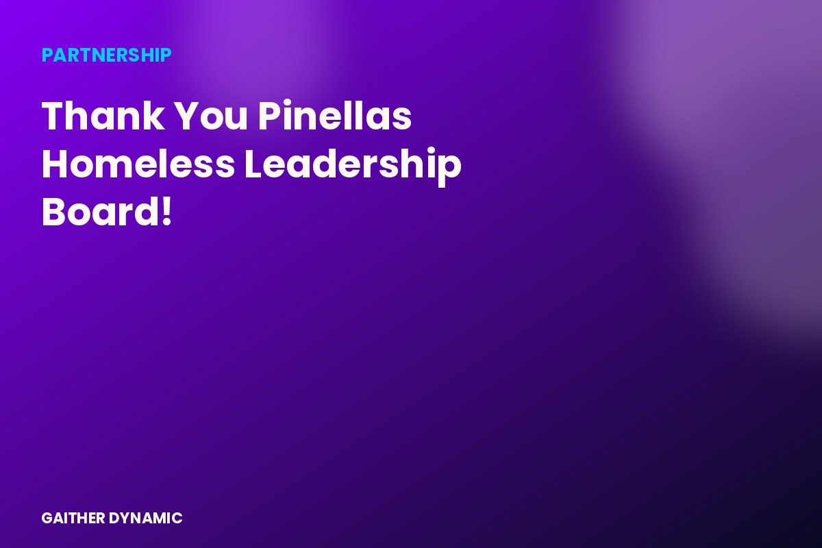 Thank You Pinellas Homeless Leadership Board!